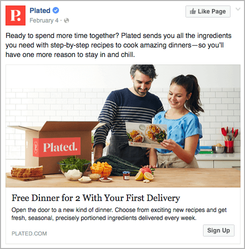 eCommerce - Plated - best facebook ads