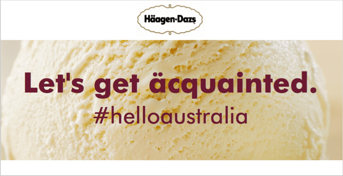 Haagen Dazs example of business name