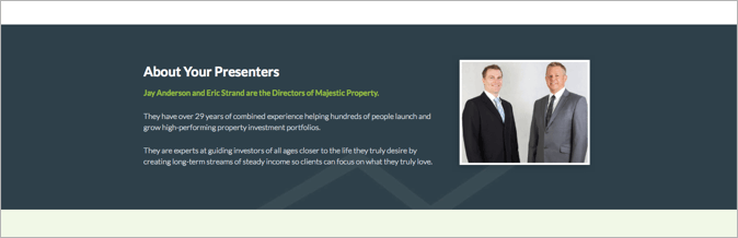 Majestic Property 3 landing page example