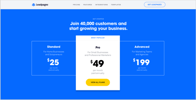 LeadPages 3 landing page example