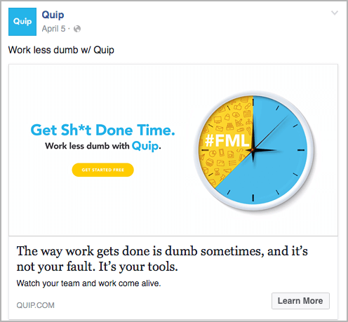 Quip facebook ad
