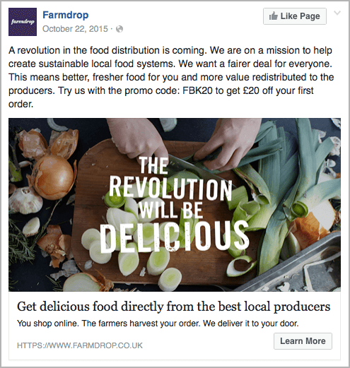 eCommerce - Farm Drop - best facebook ads