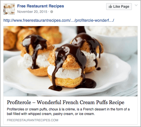 Free Recipes - best facebook ads