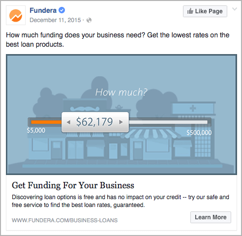 Fundera - best facebook ads