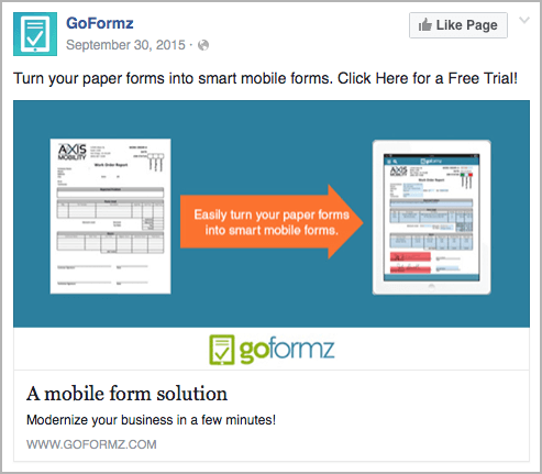 GoFormz - best facebook ads