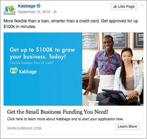 Kabbage - best facebook ads