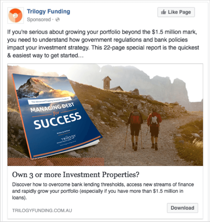 Trilogy ad three - facebook ads case study