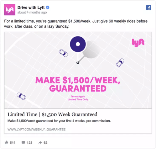 Lyft - best facebook ads